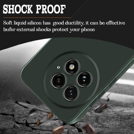 Casotec Back Cover for OnePlus 13 5G | Full Camera Protection | Premium Liquid Silicon Case | Flexible Bumper Case for OnePlus 13 5G (Military Green)