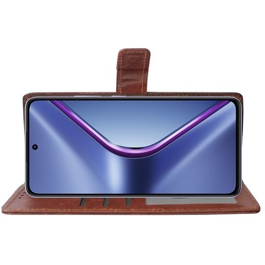 Casotec Flip Cover Back Case for Oppo K13 5G | Premium Leather Finish | Inbuilt Pockets & Stand | Flip Cover Back Case for Oppo K13 5G (Brown)