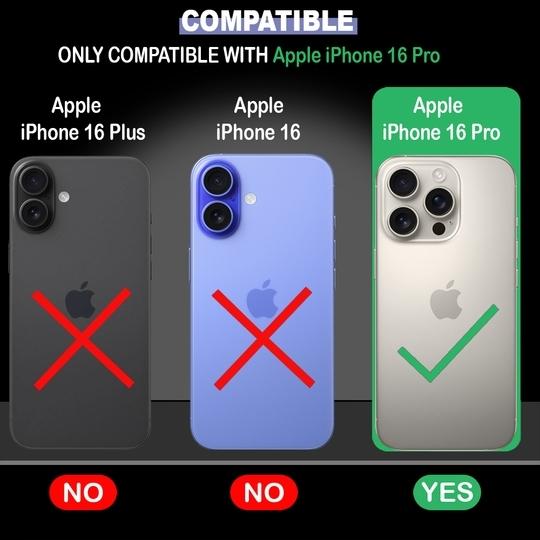 Casotec Armor Case for Apple iPhone 16 Pro Defender Case | Rotating Ring Holder & Kickstand in-Built | Military Grade Armor | 360 Degree Protection Back Cover for Apple iPhone 16 Pro (Purple)