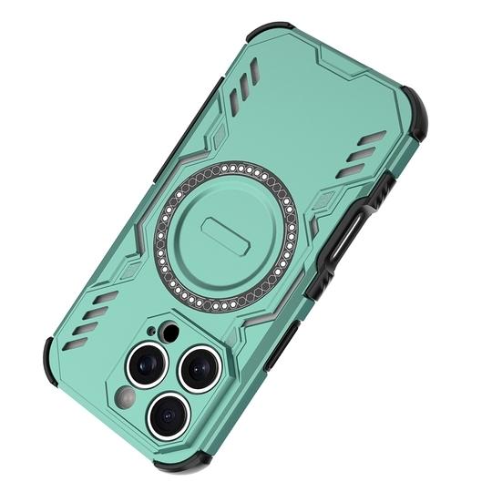 Casotec Rugged Armor Case for Apple iPhone 16 Pro | Compatible with MagSafe | Military-Grade Shockproof Protection PC-TPU Cover for Apple iPhone 16 Pro (Green)
