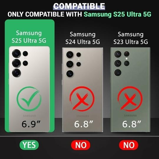 Casotec Armor Case for Samsung S25 Ultra 5G Defender Case | Rotating Ring Holder & Kickstand in-Built | Military Grade Armor | 360 Degree Protection Back Cover for Samsung Galaxy S25 Ultra 5G (Purple)