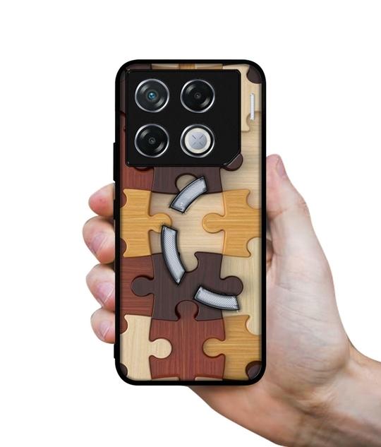 Casotec Puzzle Pattern Design Premium 2D Printed Metal Back Case Cover for Infinix GT 20 Pro 5G