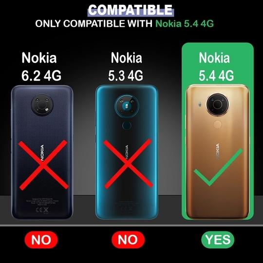 Casotec Shockproof Back Cover Case for Nokia 5.4 4G | 360 Degree Protection | Protective Design | Anti-Scratch Tough Slim TPU Case for Nokia 5.4 4G (Black)