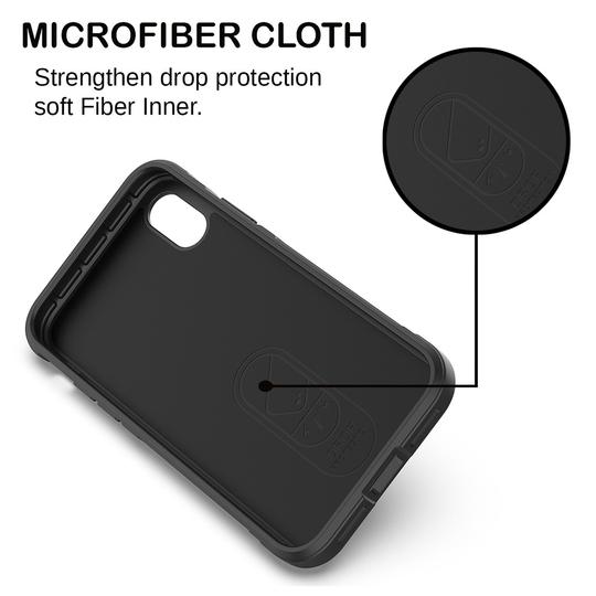 Casotec Back Cover for Apple iPhone X / XS | Full Camera Protection | Liquid Silicon Case | Flexible Bumper Case for Apple iPhone X / XS (Black)
