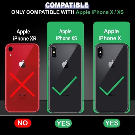 Casotec Back Cover for Apple iPhone X / XS | Full Camera Protection | Liquid Silicon Case | Flexible Bumper Case for Apple iPhone X / XS (Black)