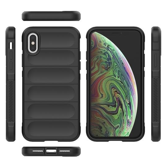 Casotec Back Cover for Apple iPhone X / XS | Full Camera Protection | Liquid Silicon Case | Flexible Bumper Case for Apple iPhone X / XS (Black)