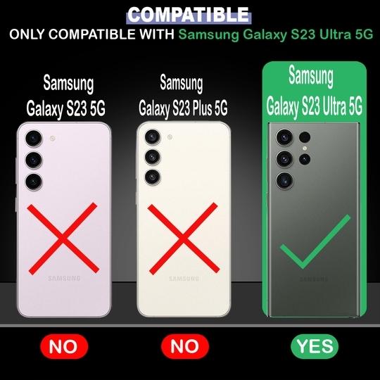 Casotec Shockproof Back Cover Case for Samsung Galaxy S23 Ultra 5G | 360 Degree Protection | Protective Design | Anti-Scratch Tough Slim TPU Case for Samsung Galaxy S23 Ultra 5G (Blue)