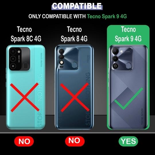 Casotec Space Stars Universe Printed Silicon Soft TPU Back Case Cover for Tecno Spark 9 4G