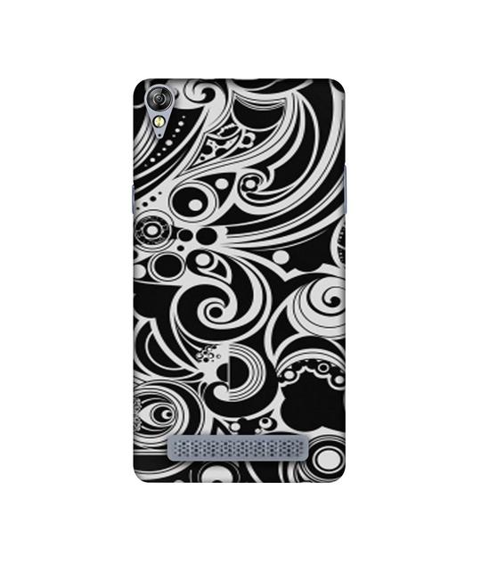 Casotec Black White Pattern Design Printed Silicon Soft TPU Back Case Cover for Micromax Canvas Fire 6 Q428