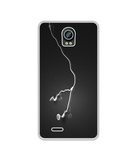 Casotec Music Design Printed Silicon Soft TPU Back Case Cover for Intex Aqua Life 2