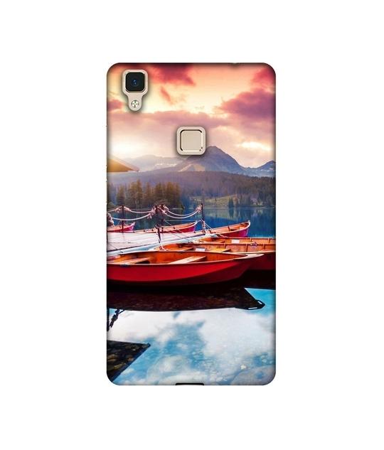 Casotec Sunset Sea Design Printed Silicon Soft TPU Back Case Cover for Vivo V3 Max