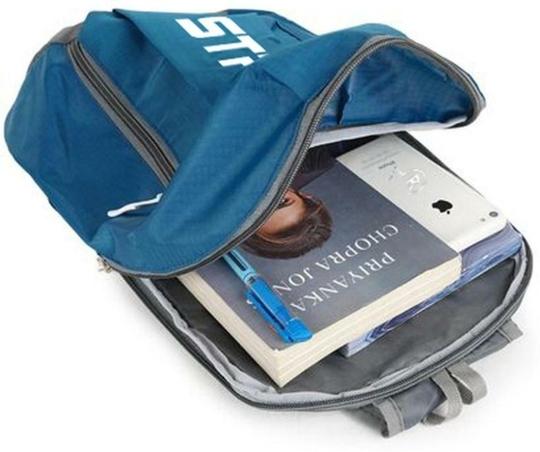 Straplt Blue Pu Backpacks 15 L