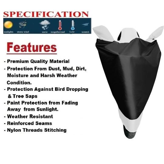 Mockhe Bike Body Cover for Bajaj Pulsar 220F , Dustproof UV Protection water resistant Custom Fit Cover-(Black-White )