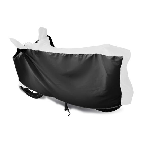 Mockhe Bike Body Cover for Bajaj Pulsar 220F , Dustproof UV Protection water resistant Custom Fit Cover-(Black-White )