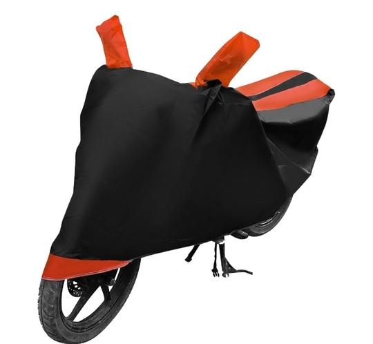 Mockhe Bike Cover for Honda Activa 4G , Dustproof UV Protection water resistant Custom Fit Cover-(Black-Orange )