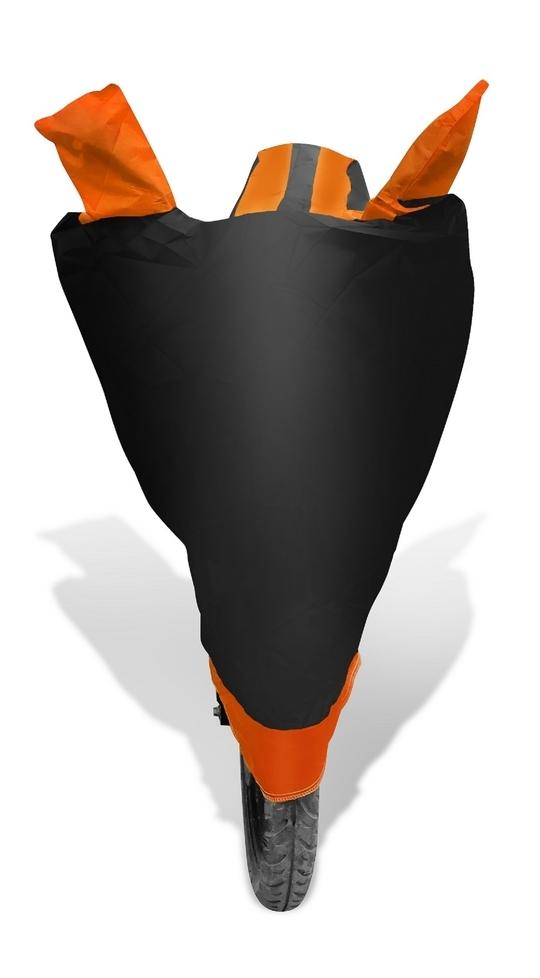 Mockhe Bike Cover for Honda Activa 4G , Dustproof UV Protection water resistant Custom Fit Cover-(Black-Orange )