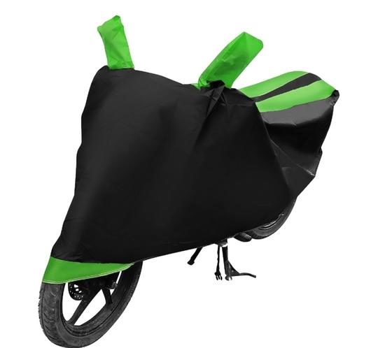 Mockhe Bike Cover for Hero HF Deluxe , Dustproof UV Protection water resistant Custom Fit Cover-(Black-Green )