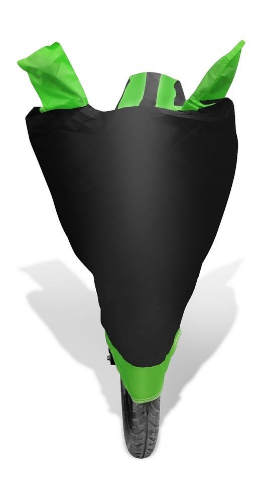 Mockhe Bike Cover for Hero HF Deluxe , Dustproof UV Protection water resistant Custom Fit Cover-(Black-Green )
