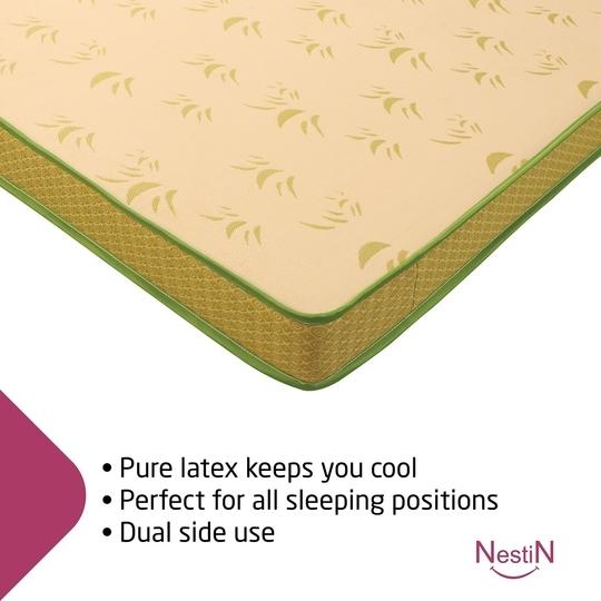 NESTIN Mattress Premium Natural Pure Latex Mattress 6 inch Double Latex Foam Mattress (L x W: 78 inch x 48 inch)
