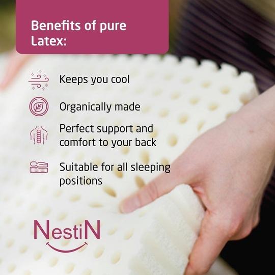 NESTIN Mattress Premium Natural Pure Latex Mattress 8 inch Queen Latex Foam Mattress (L x W: 78 inch x 60 inch)