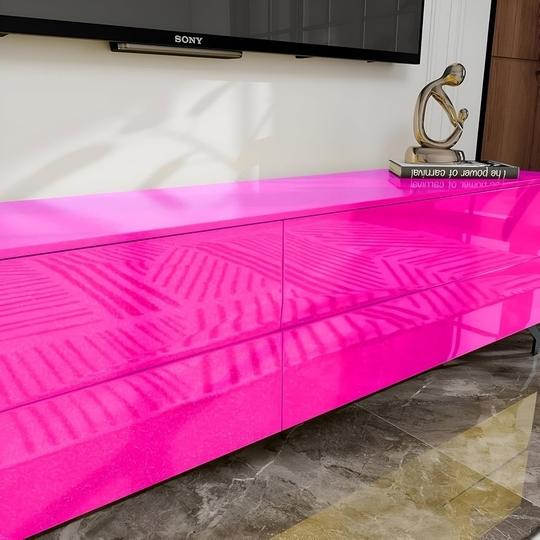 ONE2ONE ENTERPRISES WALL Dark Pink Gloss Contact Paper Peel and Stick Wallpaper Self Adhesive Wallpaper for Drawer Shelf Liner Cabinet Glossy Peel and Stick Wallpaper Removable PVC Vinyl 2 x 12 Feet