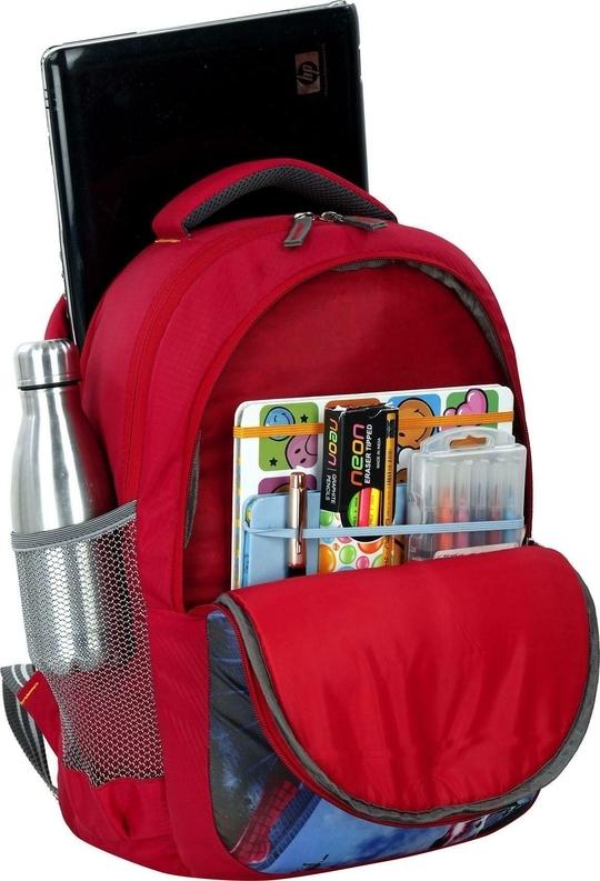 BAYO Spiderman 35 L 47cm For 1st/2nd/3rd/4th & 5th class school Bag Boys/Girls Waterproof School Bag (Red, 35 L)