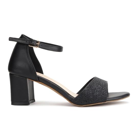 Marc Loire Women Black Embellished Block Heels