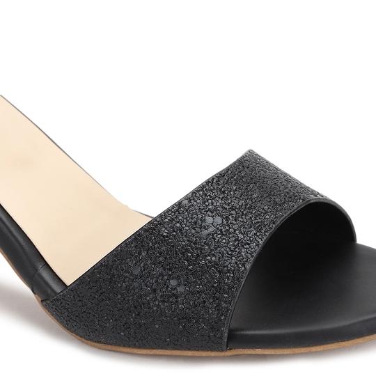 Marc Loire Women Black Embellished Block Heels