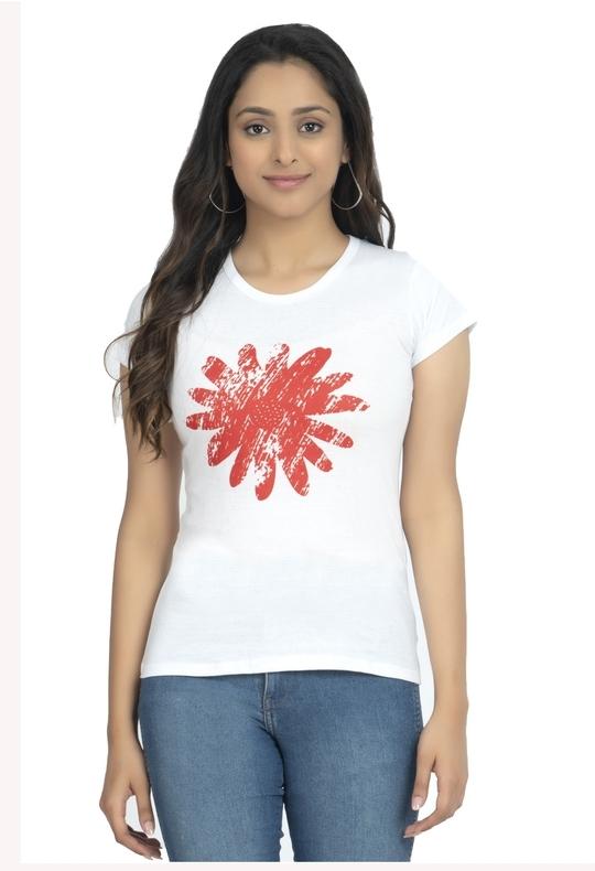 IndiWeaves Womens Cotton Printed Half Sleeves T-Shirts (Pack of 9) Multicolor