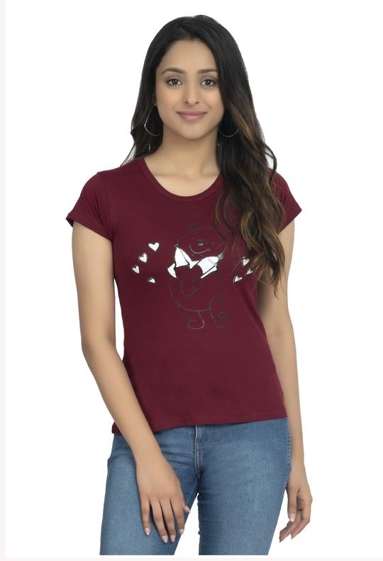 IndiWeaves Womens Cotton Printed Half Sleeves T-Shirts (Pack of 9) Multicolor