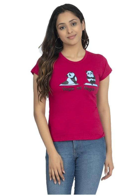 IndiWeaves Womens Cotton Printed Half Sleeves T-Shirts (Pack of 9) Multicolor