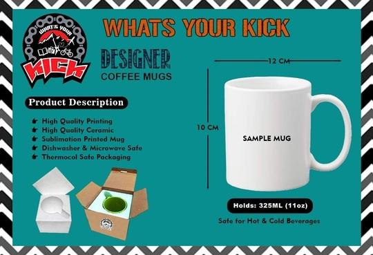 Whats Your Kick Basketball Theme Keep Calm Shoot Hoops Printed Black Ceramic Coffee Mug and Tea Mug 325ml