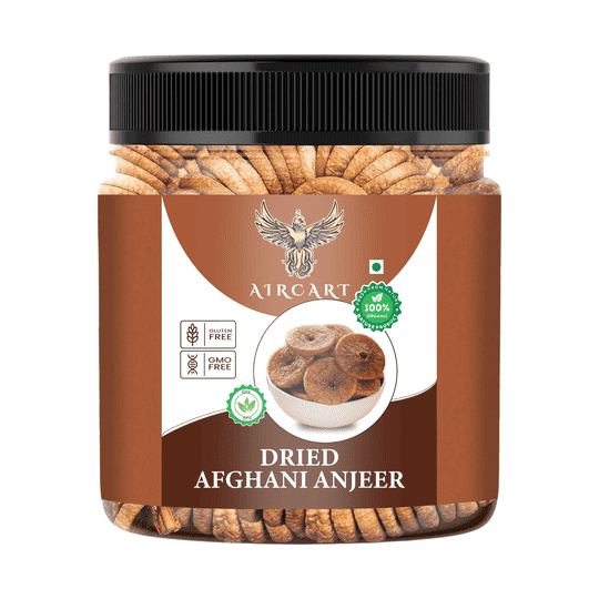 AIRCART Afghani Anjeer (Dried Figs) Natural, Sun-Dried, Handpicked | Rich in Fiber, Calcium & Antioxidants | Healthy Dry Fruit Snack Pack of  250 gram