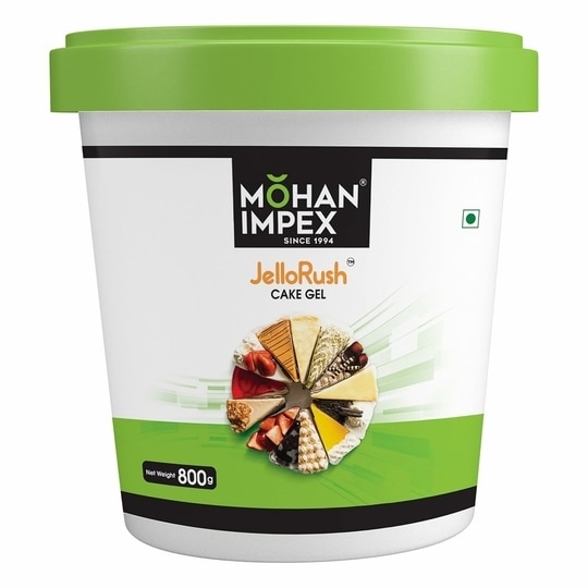 MOHAN IMPEX Cake Gel 800 gm | Professional Cake Improver, Emulsifier & Stabilizer | Ideal for Neutral Glazing, Soft Sponge Texture, Toppings & Cake Decoration