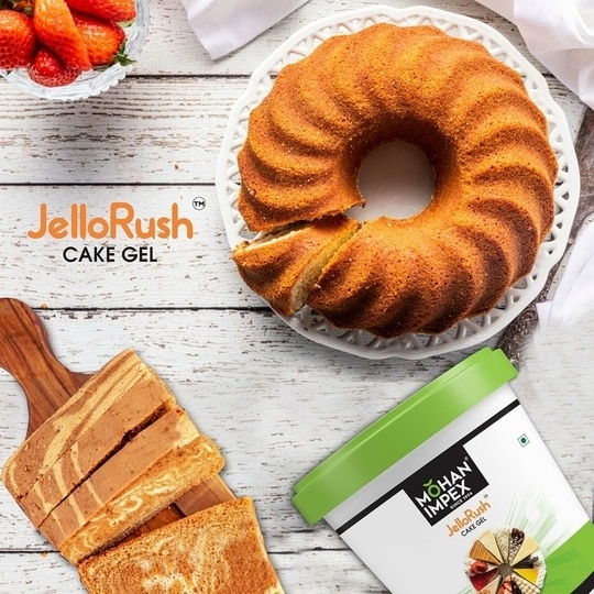 MOHAN IMPEX Cake Gel 800 gm | Professional Cake Improver, Emulsifier & Stabilizer | Ideal for Neutral Glazing, Soft Sponge Texture, Toppings & Cake Decoration