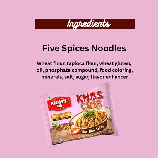 Mom's Mie Veg Five-Spices Noodle Typical of China Imported noodles
