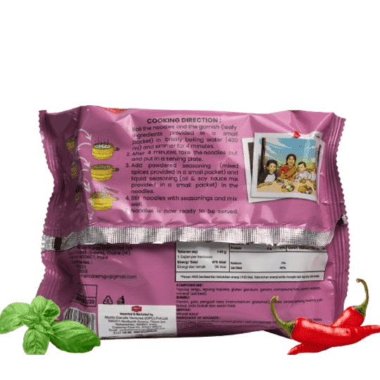 Mom's Mie Veg Five-Spices Noodle Typical of China Imported noodles