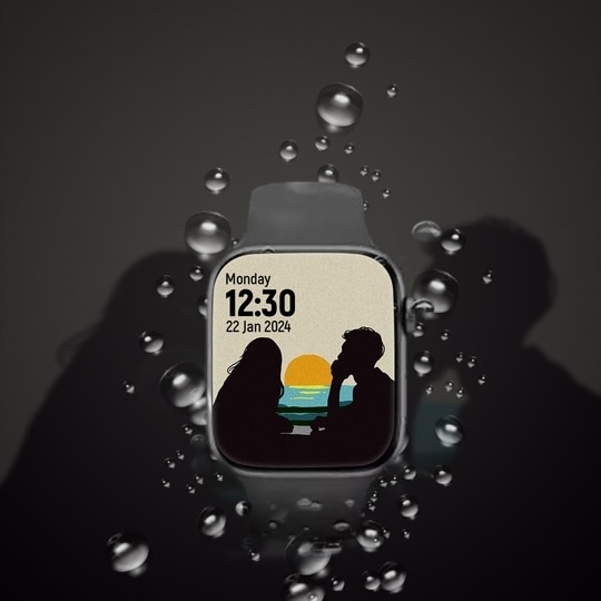PunnkFunnk T55 Unique Smartwatch with 1.85" HD Display BT Calling ,100+ Sports Modes, Heart Rate Monitoring, SpO2, AI Voice Assistant, IP68 Waterproof - Black