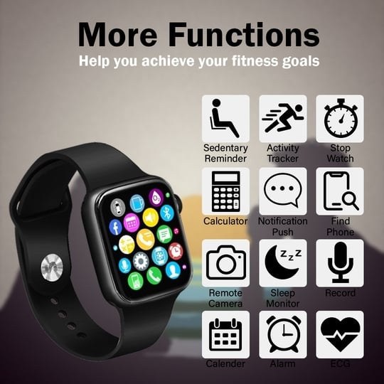 PunnkFunnk T55 Unique Smartwatch with 1.85" HD Display BT Calling ,100+ Sports Modes, Heart Rate Monitoring, SpO2, AI Voice Assistant, IP68 Waterproof - Black