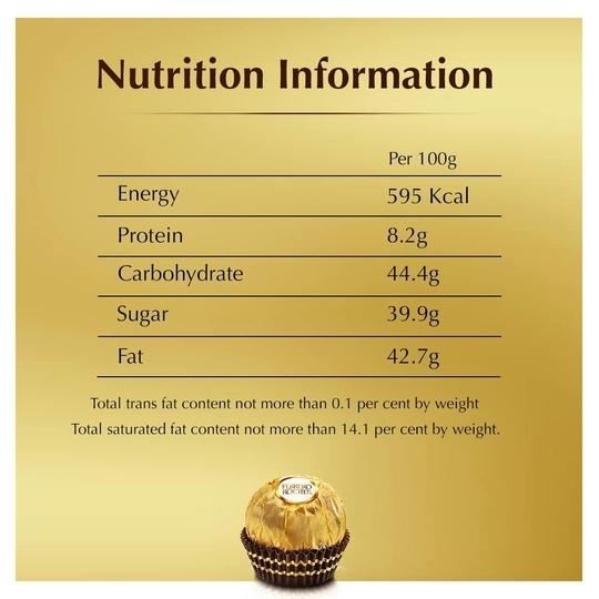 Ferrero Rocher, Exquisite Hazelnut and Milk Chocolate Gift, 4 pieces (50 g) Pack of 2