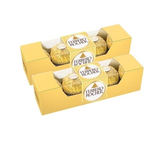 Ferrero Rocher, Exquisite Hazelnut and Milk Chocolate Gift, 4 pieces (50 g) Pack of 2