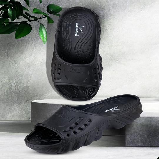 Bersache Extra Soft  Regular wear with Flexibility Sandal for Men's & Boy's Black (6172)