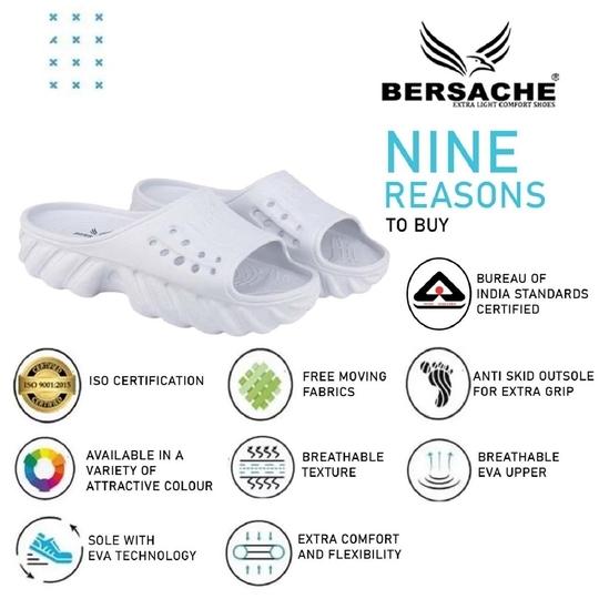 Bersache Extra Soft  Regular wear with Flexibility Sandal for Men's & Boy's White (6173)