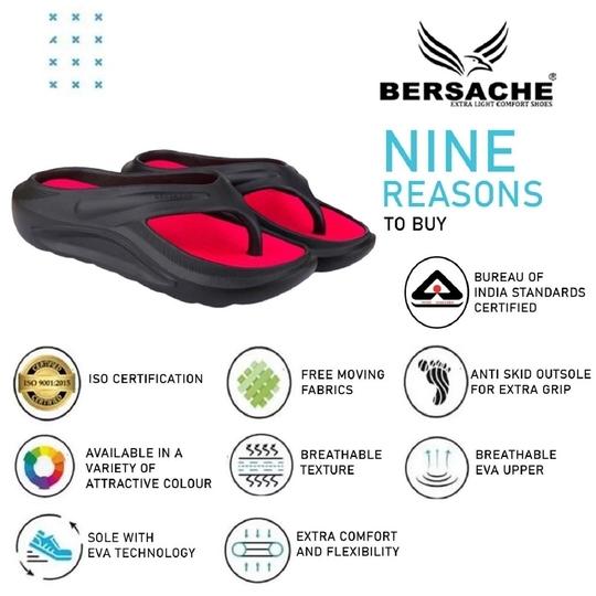 Bersache Extra Soft  Regular wear with Flexibility Sandal for Men's & Boy's Red (6176)