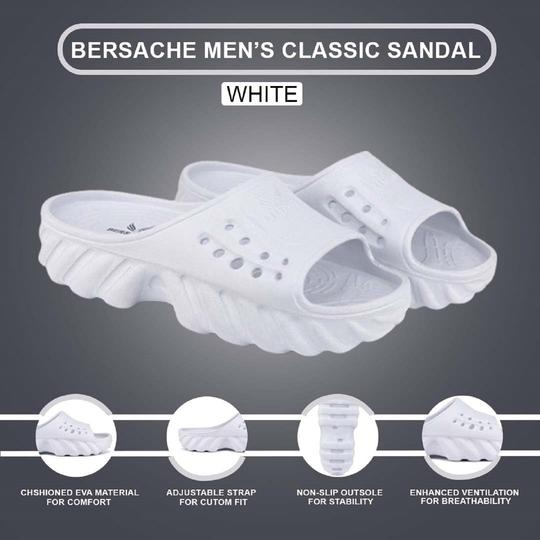 Bersache Extra Soft  Regular wear with Flexibility Sandal for Men's & Boy's White (6173)