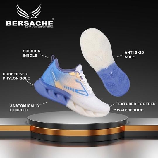 Bersache Premium Sports ,walking,Gym,cricket, Trending  Running Shoes For Men's / boy's-(9169-Blue)