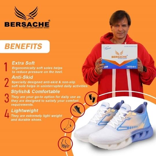 Bersache Premium Sports ,walking,Gym,cricket, Trending  Running Shoes For Men's / boy's-(9169-Blue)