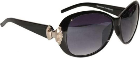 PIRASO UV Protection Oval Full-frame Black Sunglasses (Women) - Medium