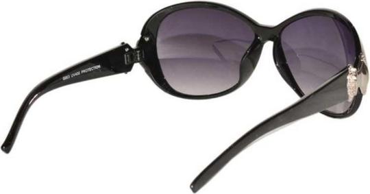 PIRASO UV Protection Oval Full-frame Black Sunglasses (Women) - Medium