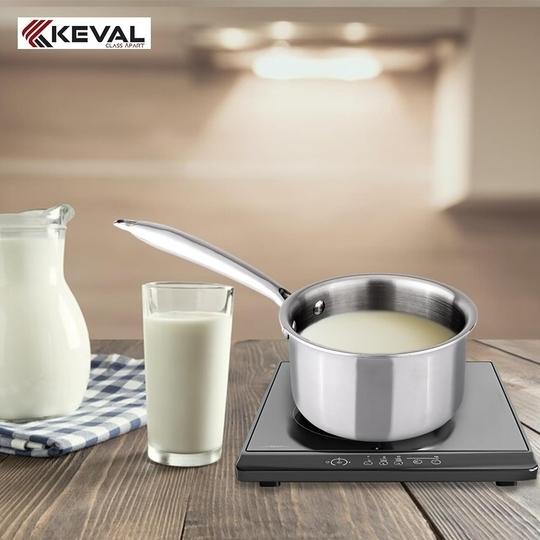 KEVAL TRIPALY Saucepan/Cookfresh Triply Saucepan with Pouring Spout & Handle